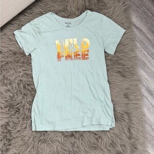 Columbia Light Blue 'Wild Free' Graphic Tee